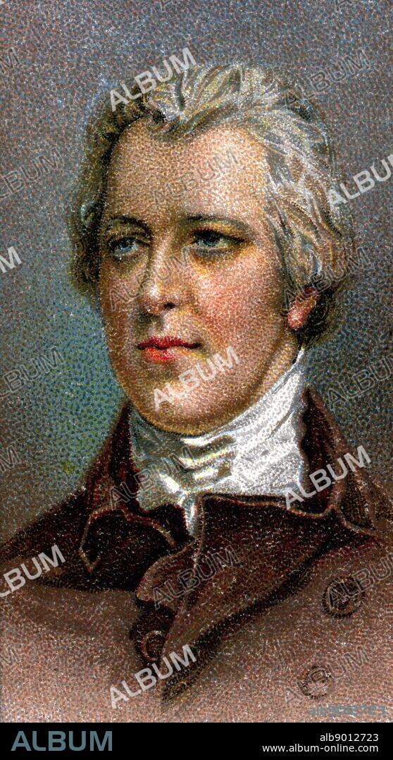 William Pitt the Younger the Younger (1759-1806) British Tory/Independent Whig politician. Became the youngest Prime Minister at the age of 24 in 1783. In office 1783-1801 and 1803-1806. Chromolithograph.