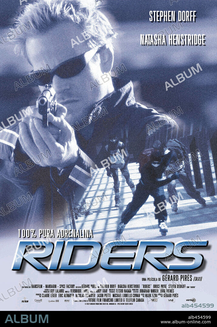 Affiche de RIDERS, 2002, réalisé par GERARD PIRES. Copyright MANDARIN FILMS/TRANSFILM/SPICE FACTORY.