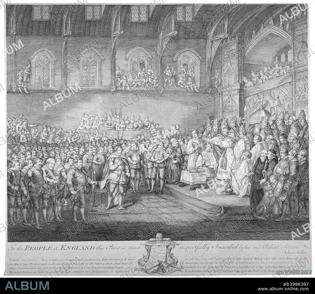 Henry III renewing and confirming the Magna Carta, Westminster Hall, London, 13th century (c1800). King Henry III renewing and confirming Magna Charta, Arch Bishop Boniface denouncing the anathema in Westminster Hall.