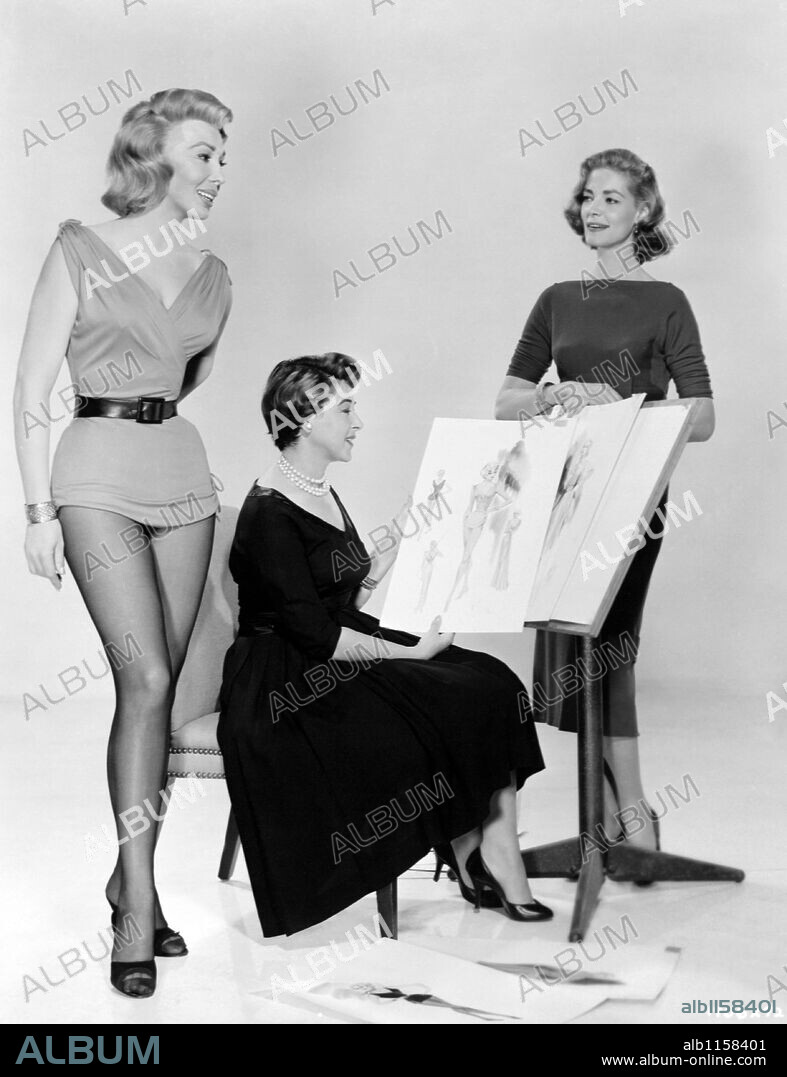 DOLORES GRAY, HELEN ROSE and LAUREN BACALL in DESIGNING WOMAN, 1957, directed by VINCENTE MINNELLI. Copyright M.G.M.