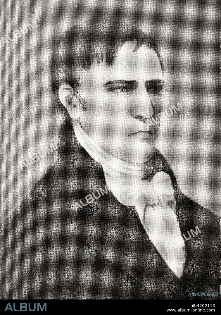 Robert Emmet, 1778 -1803.  Irish nationalist and Republican, orator and rebel leader.  Tried and executed for high treason against the British king after leading an abortive rebellion against British rule in 1803.  From Hutchinson's History of the Nations, published 1915.