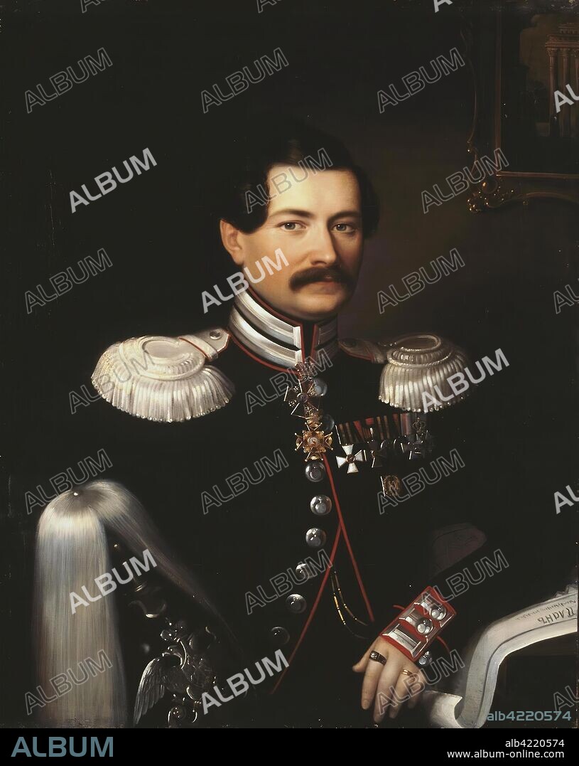 GAVRIIL YAKOVLEV. 'Portrait of Arkady Telyakovsky (1806-1891)'. Russia, 1848. Dimensions: 89,8x71,5 cm.