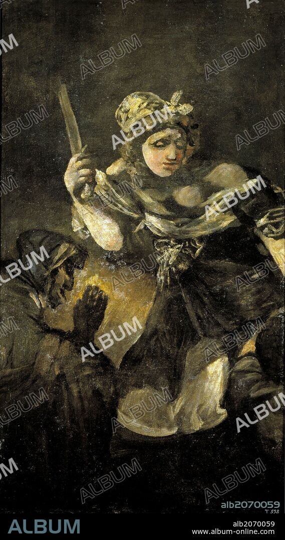Francisco de Goya y Lucientes / 'Judith and Holofernes', 1820-1823, Spanish School, Mural, 146 cm x 84 cm, P00764.