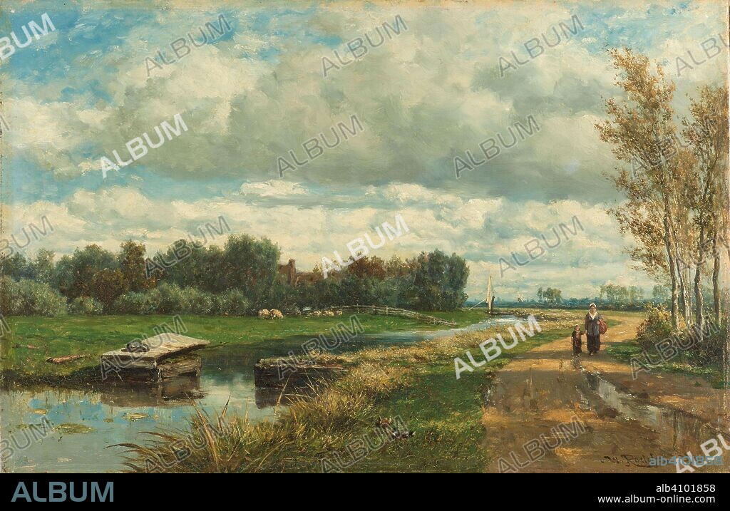 WILLEM ROELOFS. Landscape in the Environs of The Hague. Landschap in de omgeving van Den Haag. Dating: c. 1870 - c. 1875. Measurements: h 48 cm × w 75 cm.