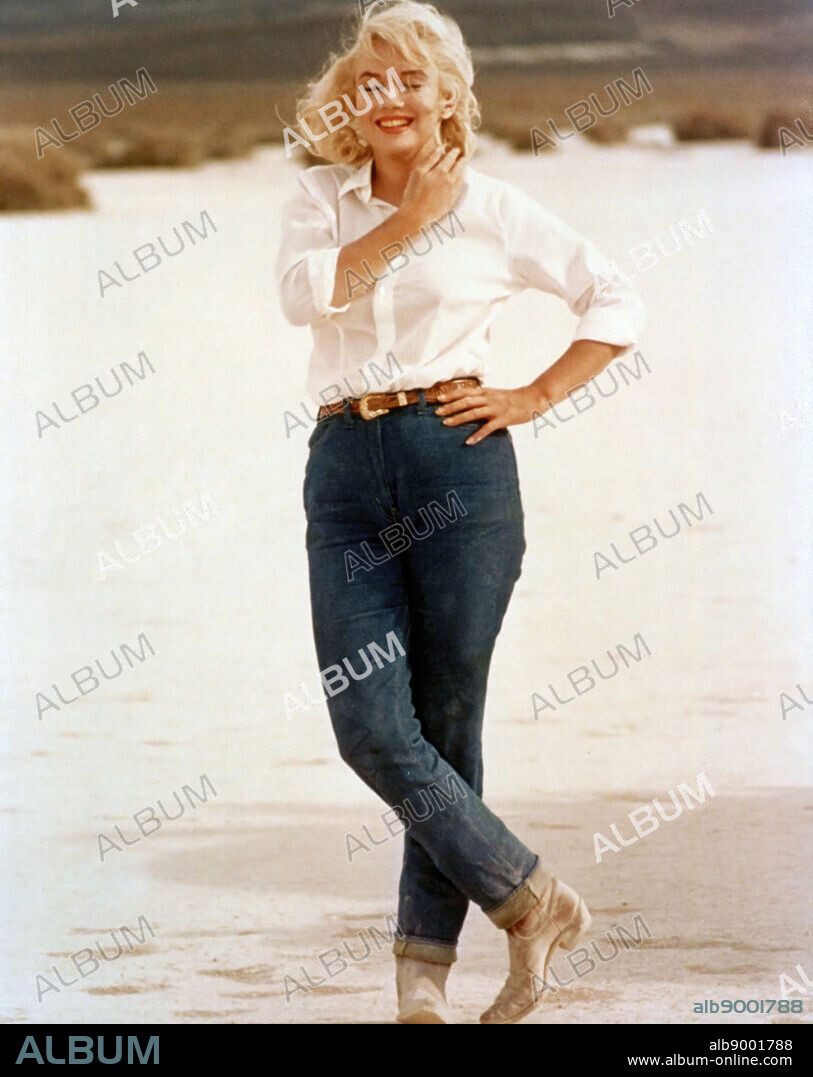 NORMA JEAN BAKER. MARILYN MONROE en VIDAS REBELDES, 1961 (THE MISFITS), dirigida por JOHN HUSTON. Copyright UNITED ARTISTS/SEVEN ARTS.