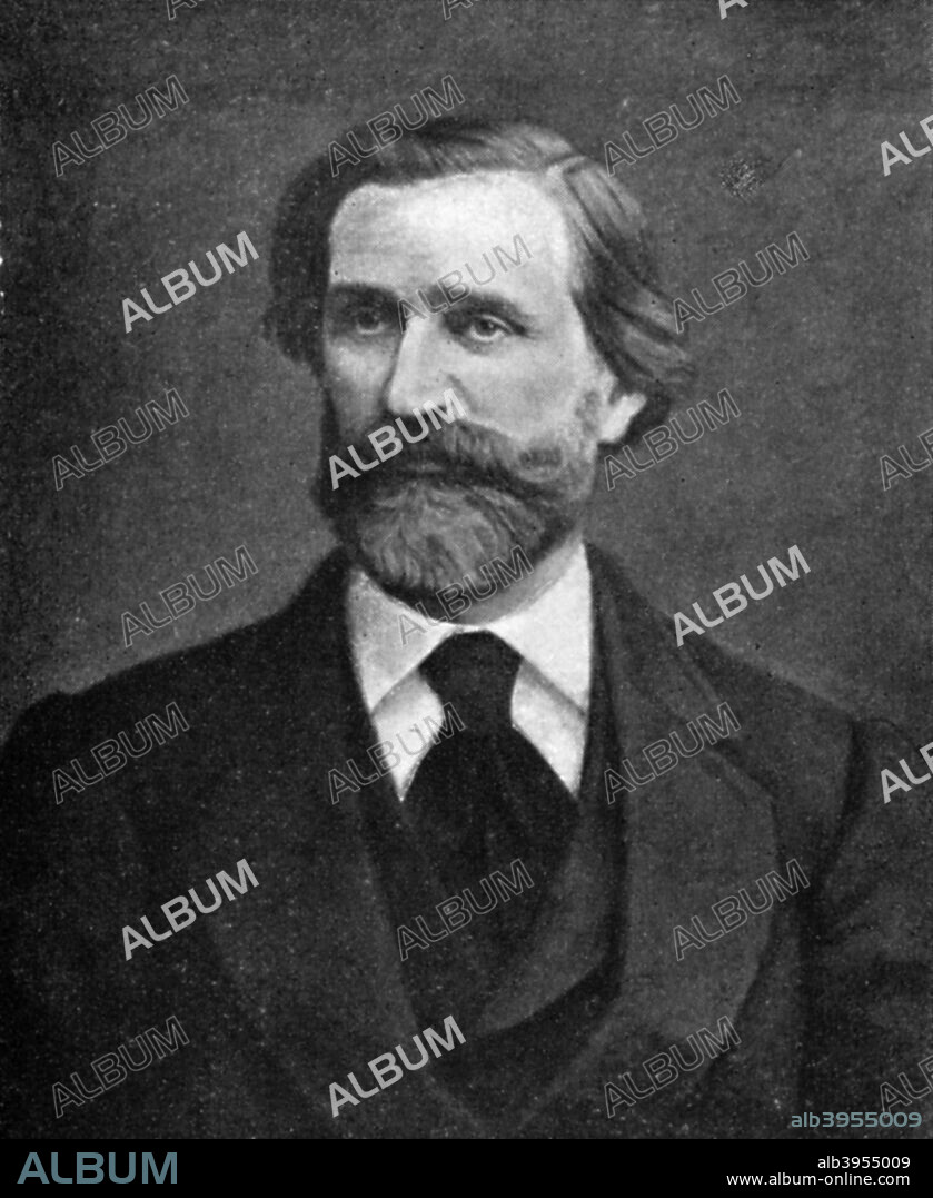 Giuseppe Verdi, Italian composer, 1909. Giuseppe Fortunino Francesco Verdi (1813-1901), influential composer of the 19th century's Italian School of Opera, is best remembered for his operas written between 1839 and 1893.
