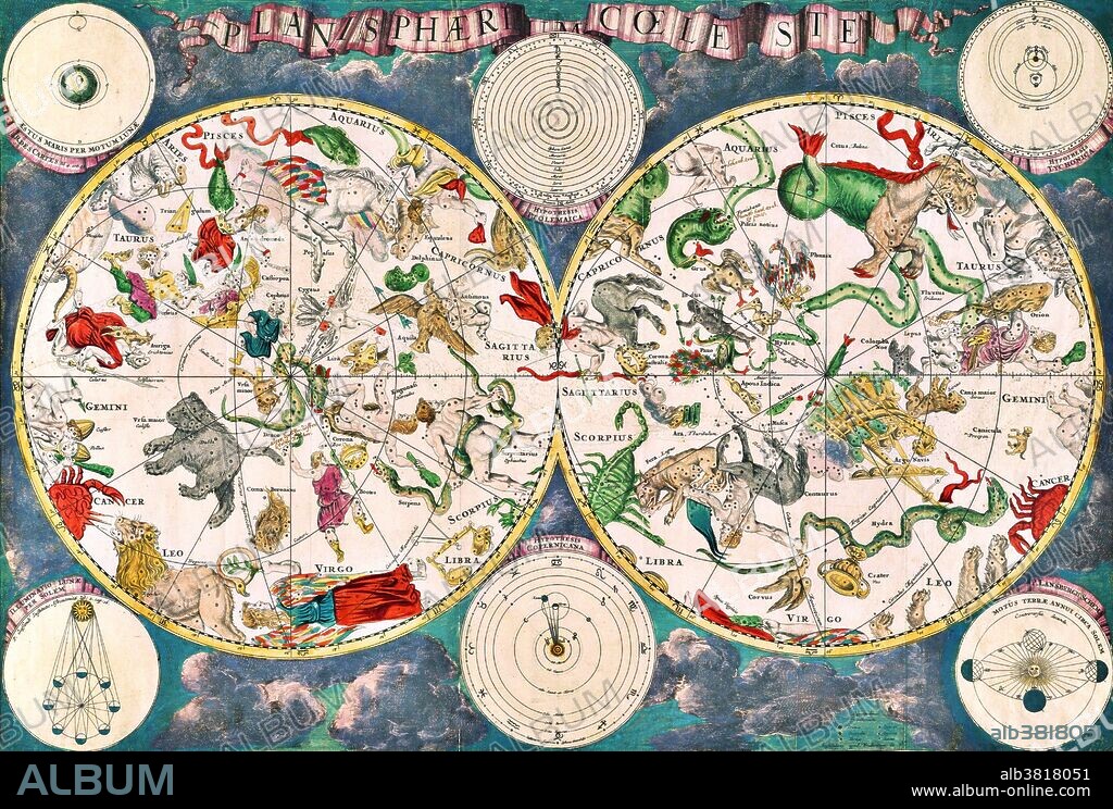 Planisphere Coeleste, Star Map, 1680