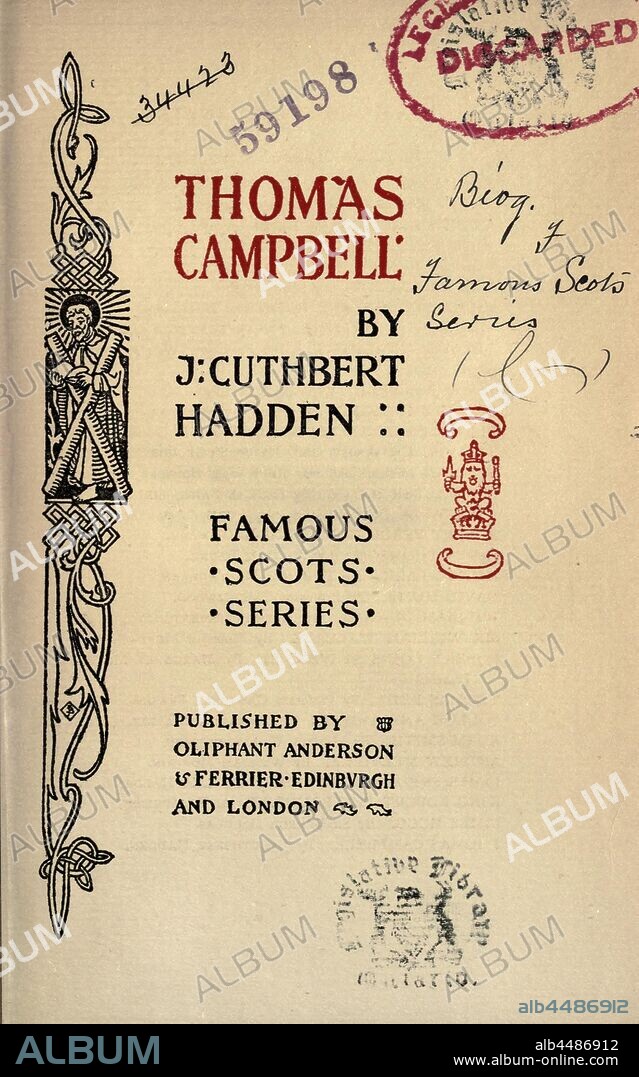 Thomas Campbell : Hadden, J. Cuthbert (James Cuthbert), 1861-1914.