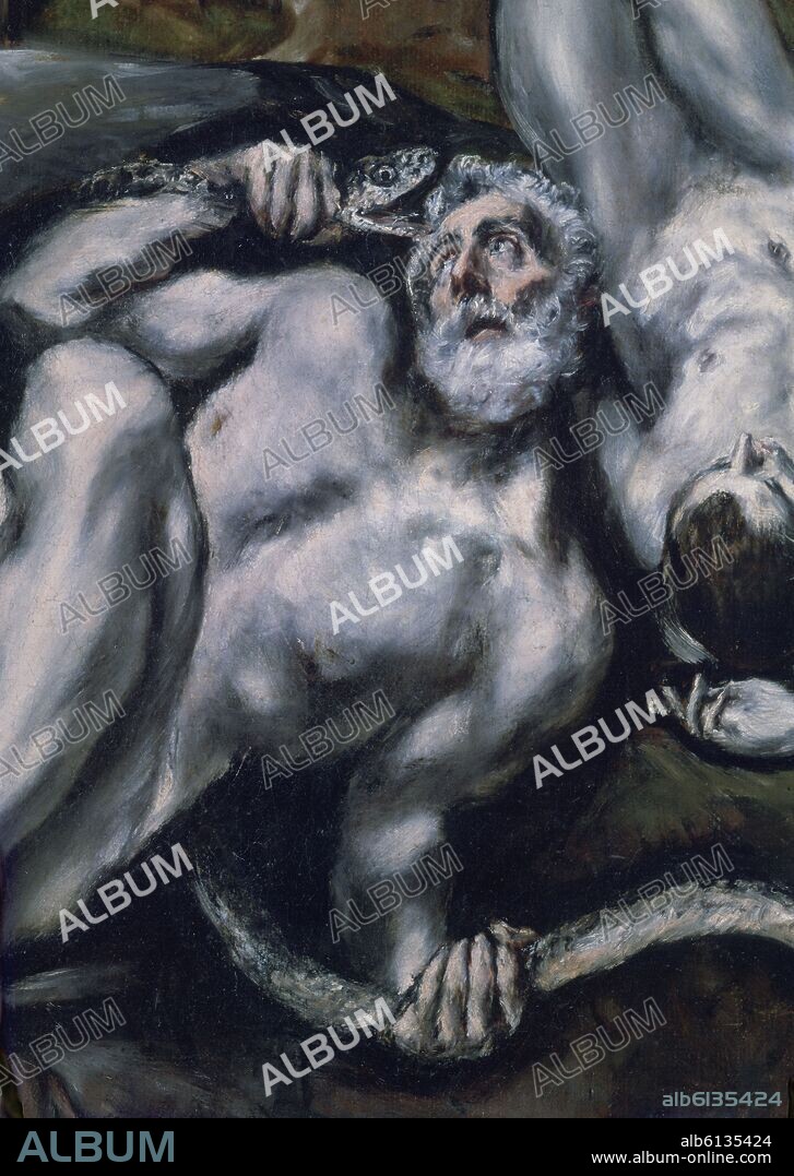 EL GRECO. LAOCOONTE Y SUS HIJOS-DET LAOCOONTE LUCHANDO CON GRAN SERPIENTE (CONJ Nº16518).