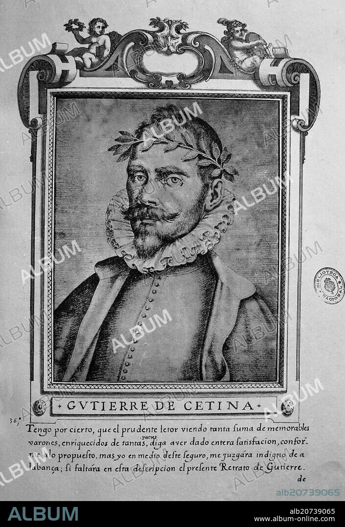 FRANCISCO PACHECO. GUTIERRE DE CETINA (1520?-1557) - LIBRO DE RETRATOS DE ILUSTRES Y MEMORABLES VARONES - 1599.