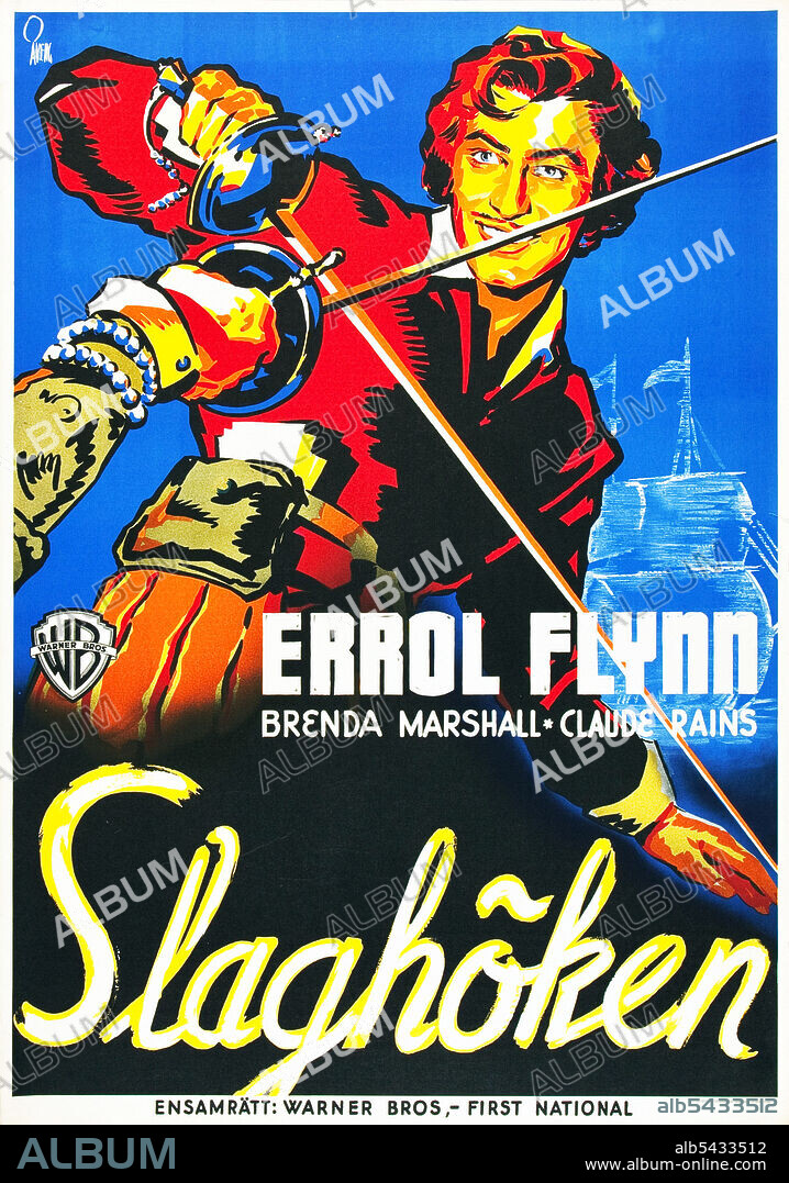 ERROL FLYNN in THE SEA HAWK, 1940, directed by MICHAEL CURTIZ. Copyright WARNER BROTHERS.