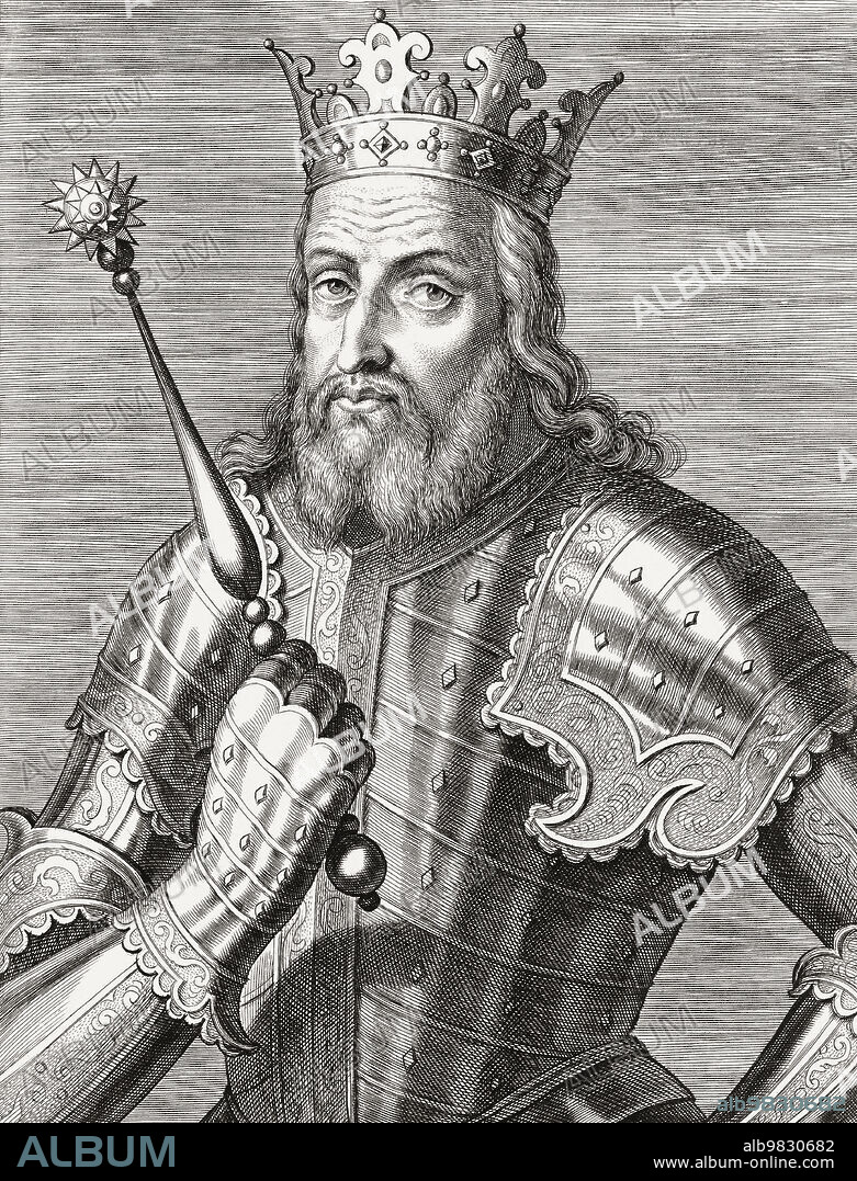 King Afonso III of Portugal, 1210 - 1279. Nicknamed the Boulonnais. After a 17th century engraving.