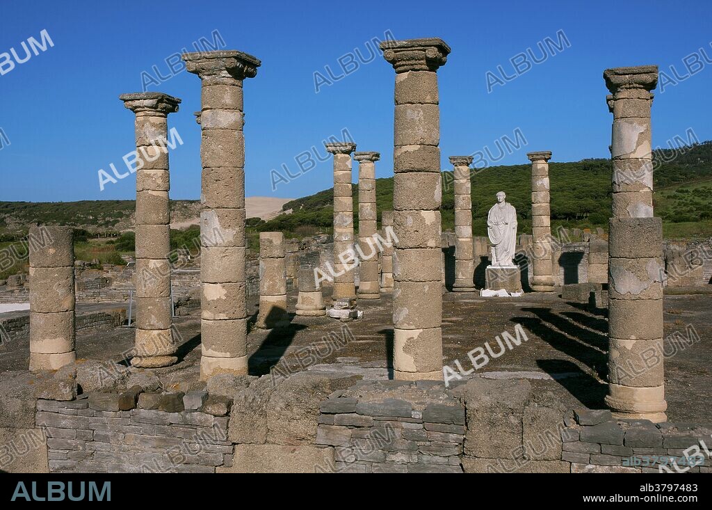 Roman ruins of Baelo Claudia - Basilica, Tarifa, Cadiz - province, Region of Andalusia, Spain, Europe.