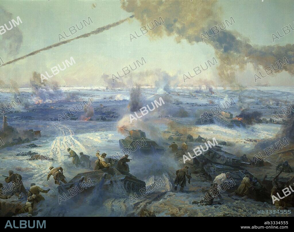 NIKOLAI YAKOVLEVICH BUT. Panorama The Battle of Stalingrad (Detail).
