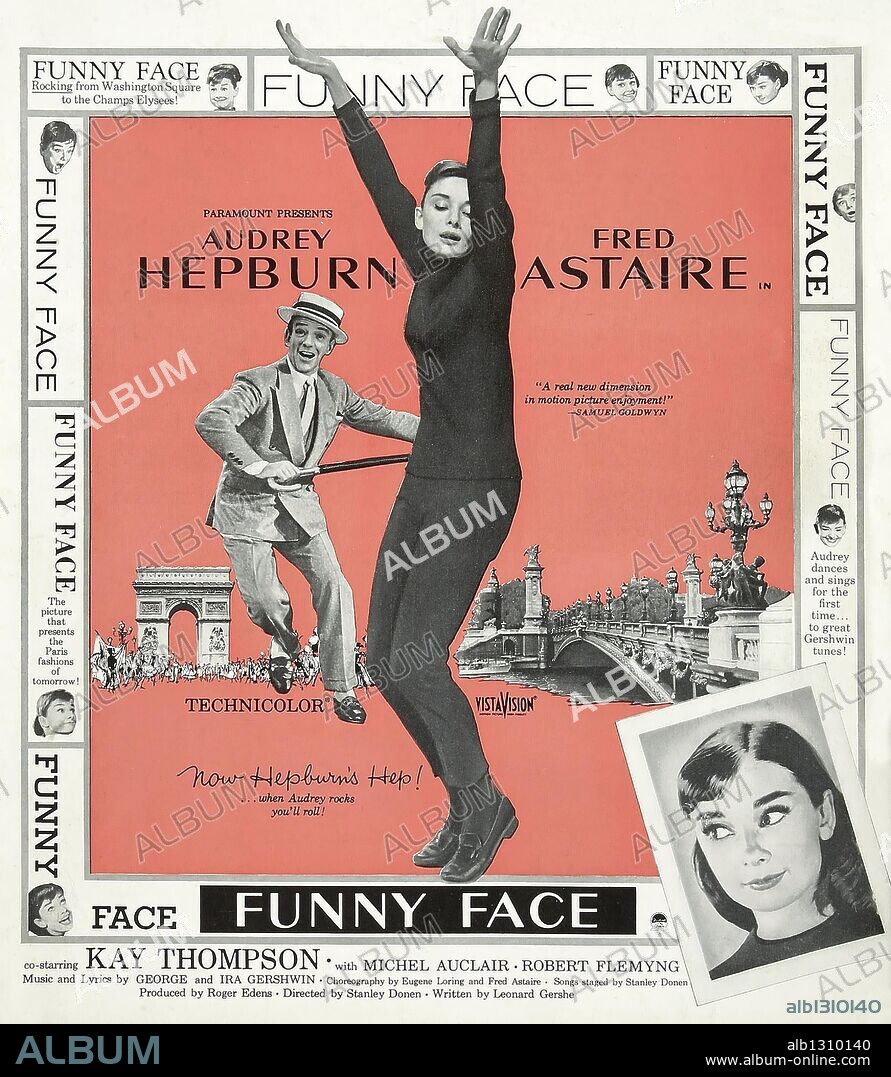 Poster of FUNNY FACE, 1957, directed by STANLEY DONEN. Copyright PARAMOUNT PICTURES.