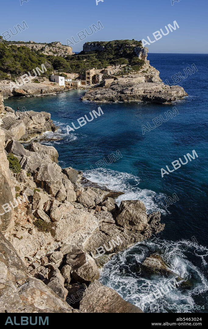 S Almonia cove, Santanyi, Mallorca, Balearic Islands, Spain.