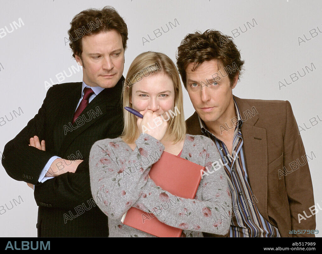 COLIN FIRTH, HUGH GRANT y RENEE ZELLWEGER en BRIDGET JONES: SOBREVIVIRE, 2004 (BRIDGET JONES: THE EDGE OF REASON), dirigida por BEEBAN KIDRON. Copyright UNIVERSAL STUDIOS.