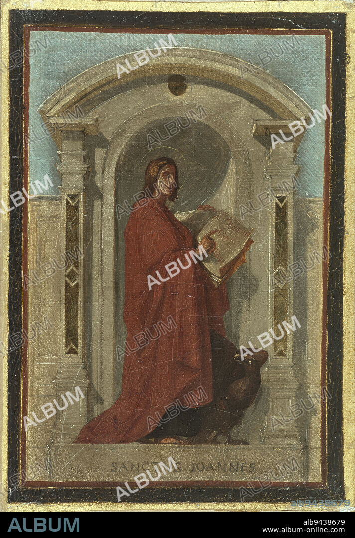 Sketch for the church of Our Lady of Good News: Saint John, Hesse, Nicolas Auguste, Painter, About 1840, 2nd quarter of the 19th century, Painting, Oil painting, Canvas, Height: 17.4 cm, Width: 12.3 cm.
