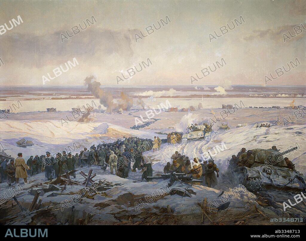 NIKOLAI YAKOVLEVICH BUT. Panorama The Battle of Stalingrad (Detail).