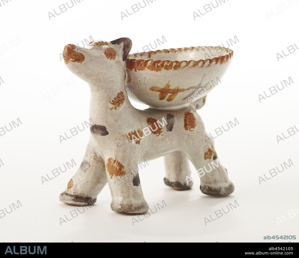 salt cellar, Wiener Kunstkeramische Werkstatte, Manufacturer, Alice Ehmann, Designer (Austrian, 1905-), 1927, glazed earthenware, 3 x 3-3/4 x 2-1/2 in., Stamped: model number: 243 Stamped: Made in Austria Stamped: [Wiener Werkstatte mark] 4, Decorative Arts.