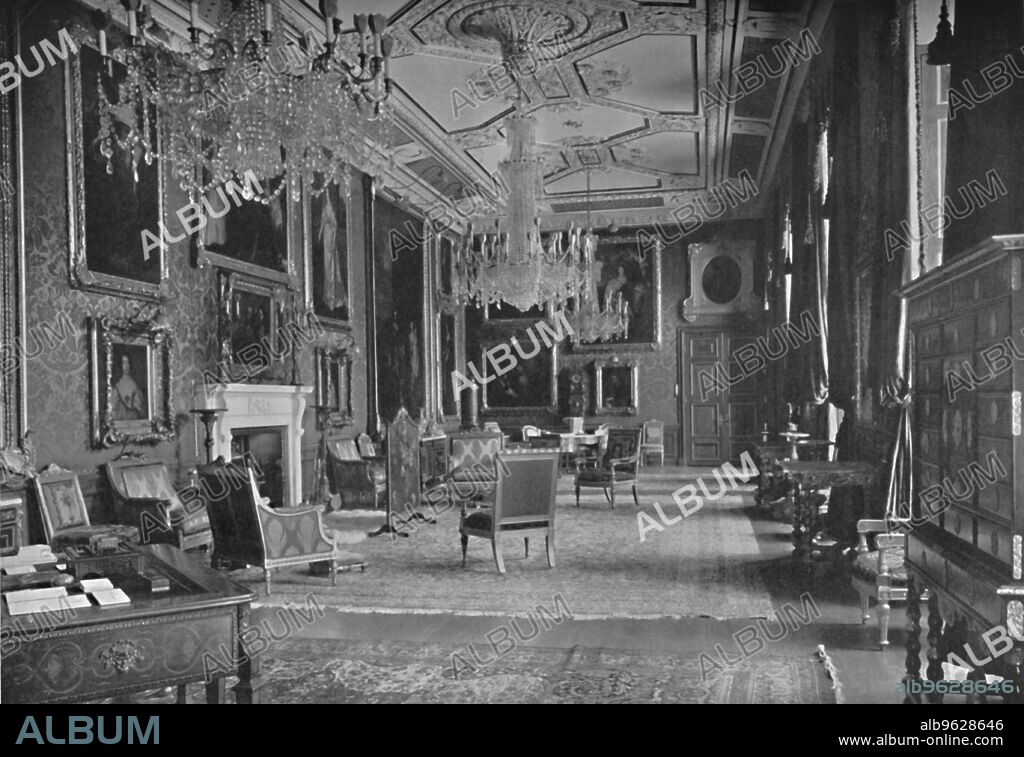 'The Van Dyck Room, Windsor Castle', 1927. From Old Furniture, Volume I., edited by Lieut.-Col. E. F. Strange, C.B.E. [Old Furniture Ltd., London, 1927].
