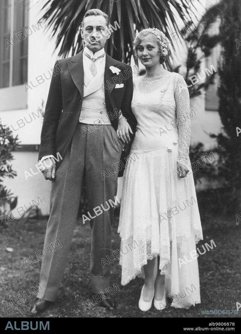1928. Wedding of John Barrymore and Dolores Costello.