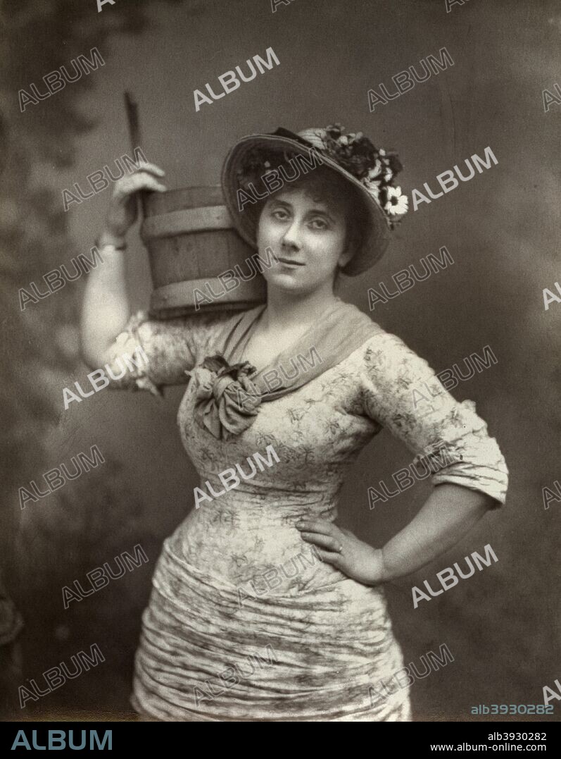 Leonora Braham, British opera singer and actress, 1882. A soprano, Leonora Braham starred in Gilbert and Sullivan comic operas. A photograph from The Theatre, A Monthly Review, Volume V, January to June, 1882, edited by Clement Scott, Charles Dickens & Evans, London, 1882.