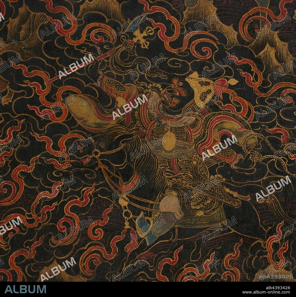 Hayagriva and consort thangka, Attributed to Lho-Drg (Tibetan), 1700s, ink and color on cotton, 26-1/2 x 18-1/2 in. (image), Asian Art.