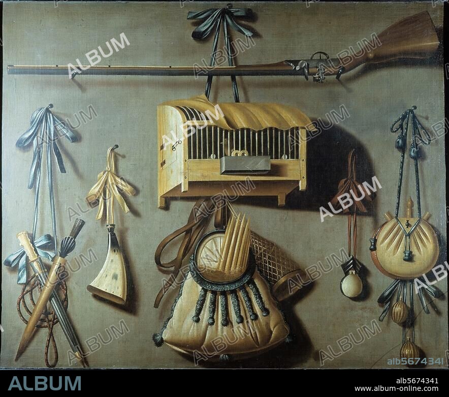 JOHANNES LEEMANS. Leemans, Johannes um 1633 - 1688. "Stilleben mit Jagdgerät". Gemälde. Berlin-Köpenick, Kunstgewerbemuseum.