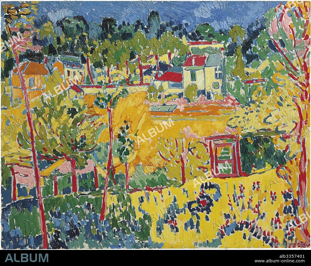 MAURICE DE VLAMINCK. Paysage de banlieue.