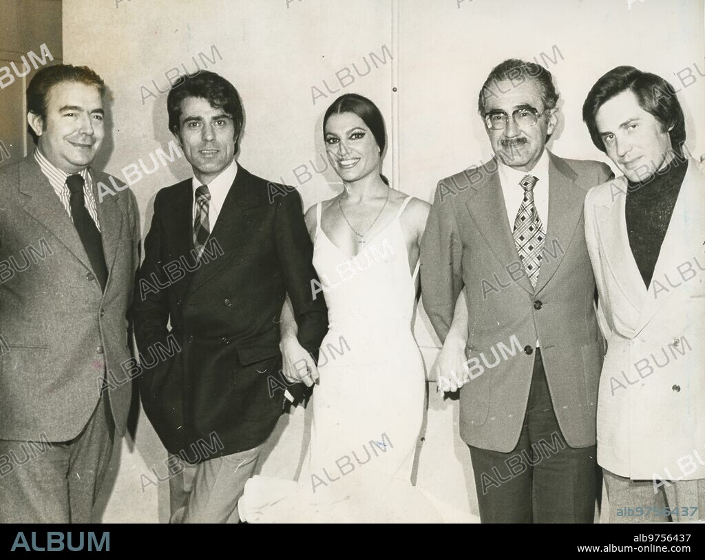 Agosto de 1975. Jesús Hermida, Pedro Wender, María Albaicín y José Antonio Plaza.