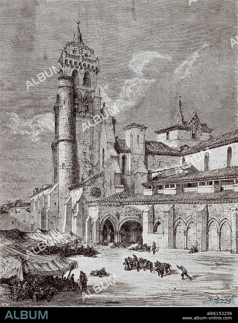 GUSTAVE DORE (1832-1883). GRABADO-MONASTERIO DE LAS HUELGAS.
