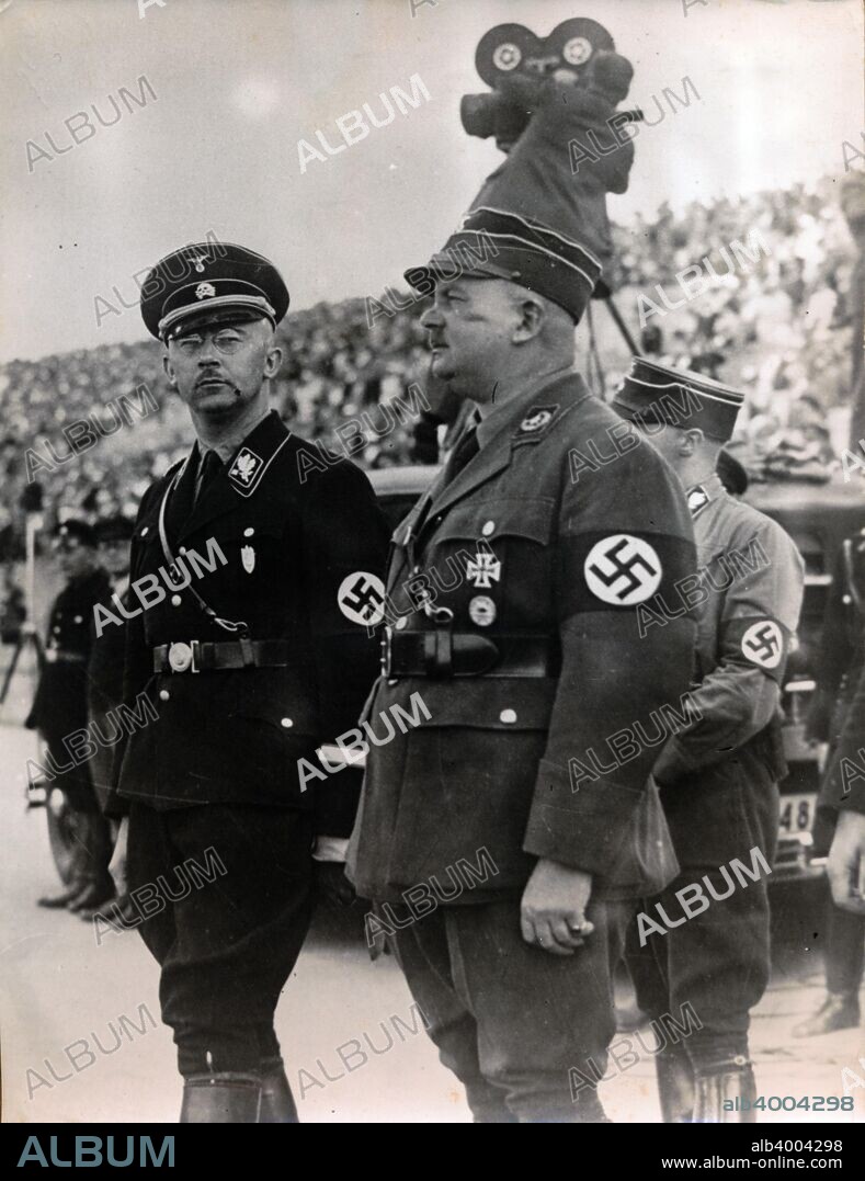 SS leader Heinrich Himmler and Siegfried Seidel-Dittmarsch, Berlin, c1933-c1934(?). Seidel-Dittmarsch (1887-1934) was Himmler's (1900-1945) adjutant.