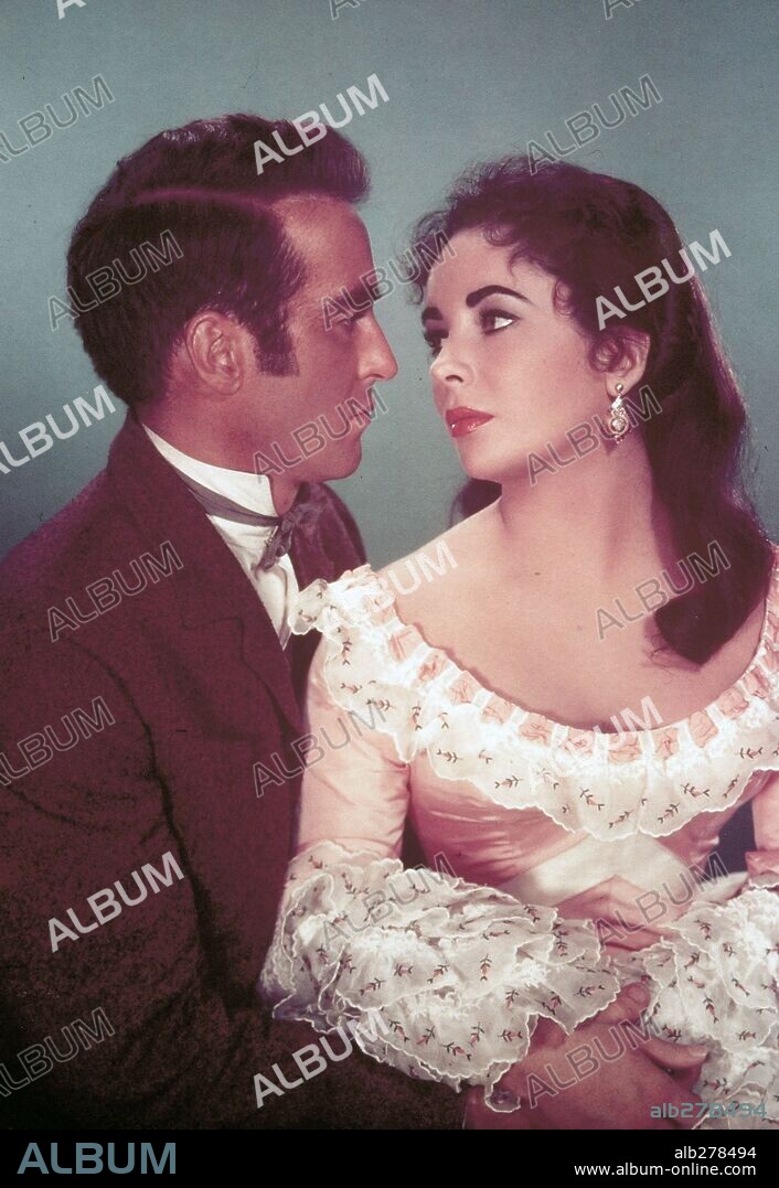 ELIZABETH TAYLOR y MONTGOMERY CLIFT en EL ÁRBOL DE LA VIDA, 1957 (RAINTREE COUNTY), dirigida por EDWARD DMYTRYK. Copyright M.G.M.