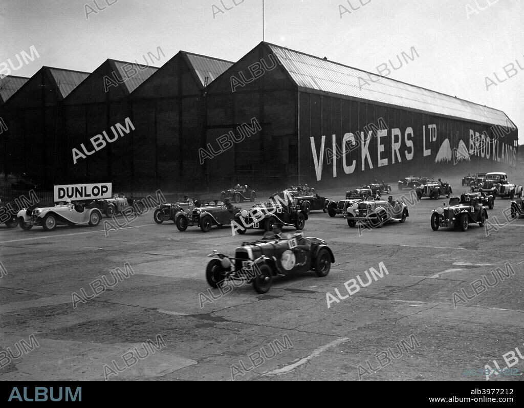 HRG 1497 cc. Reg. No.  DYV221.  Event Entry No: 16 Driver: Clark, P.C.T. SS Jaguar  100 3485 cc. Entry No: 4 Driver: Wood, G. MG PB 1935 939S cc. Vehicle Reg. No.  JB7521.  Event Entry No: 29 Driver: May, C.A.N. Brooklands.  M.C.C. Members Meeting. Date: 10.9.38.