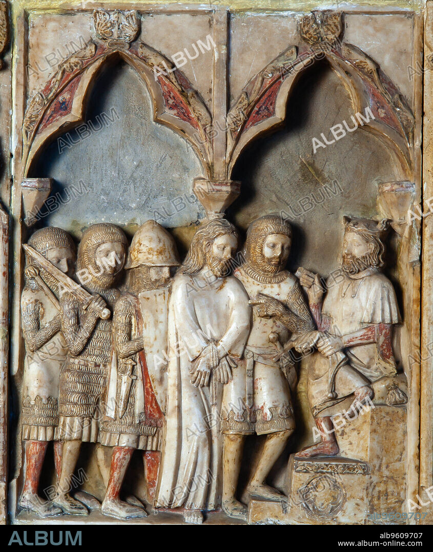 BERNARDO SERRA. Retablo de la pasión, muerte, resurrección y ascensión de Jesús, Bernat Saulet, 1341-1342. Museo Episcopal de Vic (MEV).