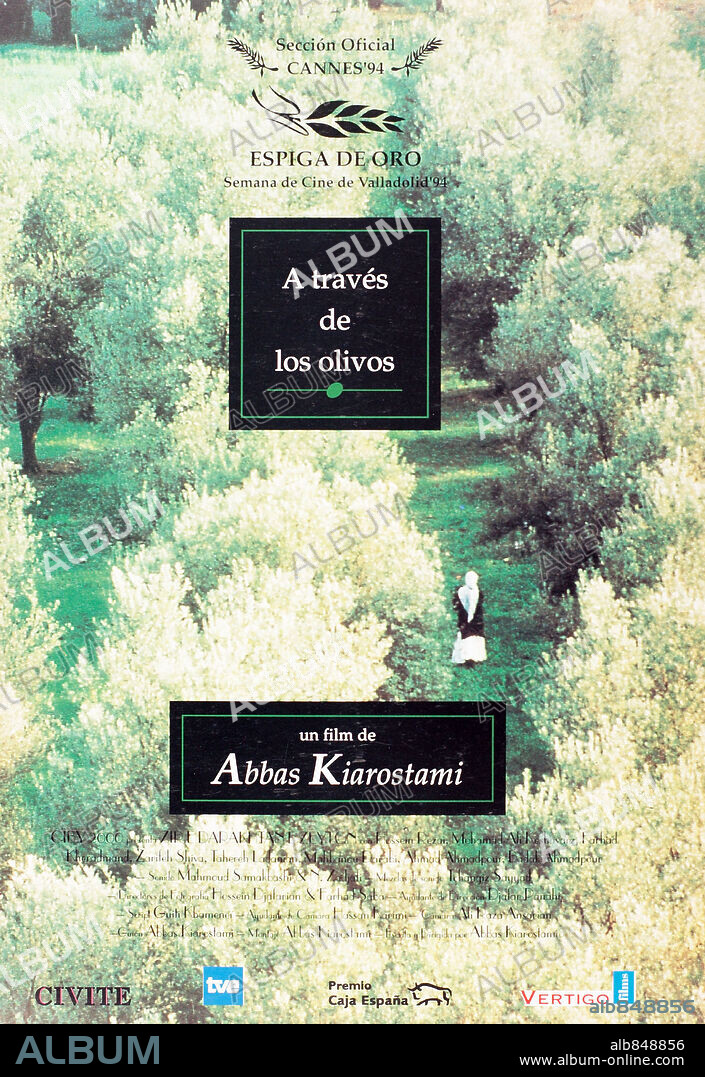 Poster de A TRAVÉS DE LOS OLIVOS, 1994 (ZIRE DARAKHATAN ZEYTON), dirigida por ABBAS KIAROSTAMI.