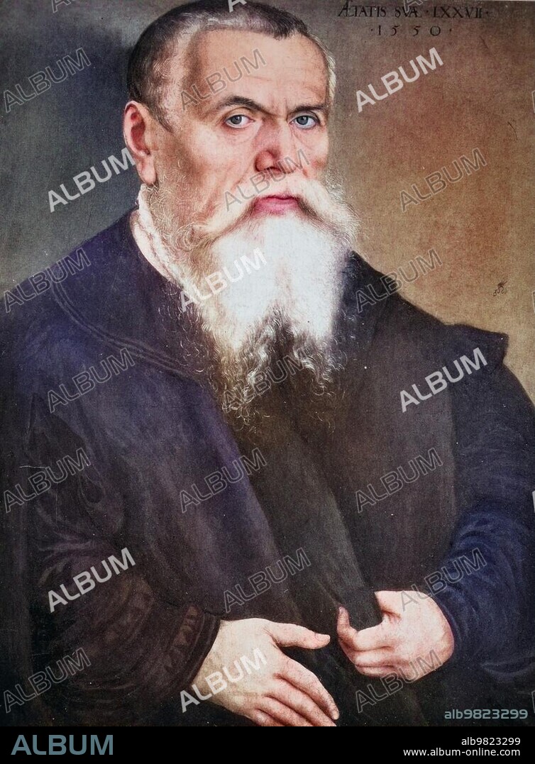 Lucas Cranach der Ältere, Lucas Cranach the Elder was a German painter and graphic artist of the Renaissance, specialising in woodcut and copperplate engraving, Historic, digitally restored reproduction of a 19th century original