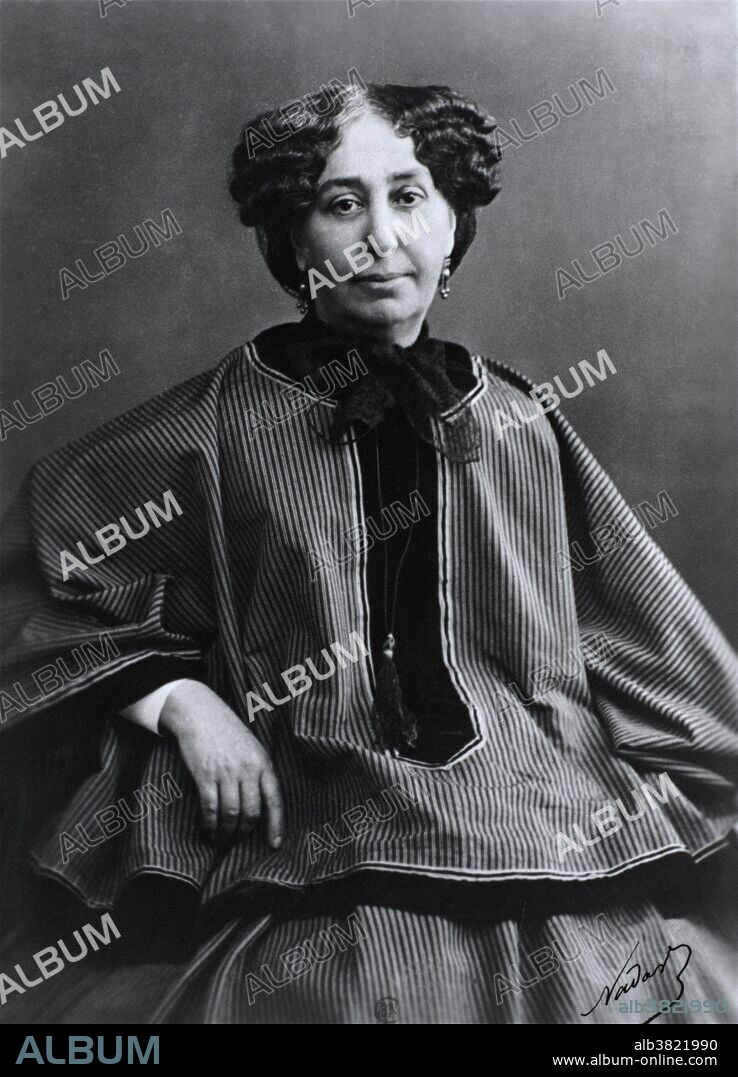 George Sand (July 1, 1804 - June 8, 1876) was the pseudonym of French novelist and feminist Amantine-Lucile-Aurore Dupin, later Baroness Dudevant. Sand was an amazing author, personality, and all-around woman. She earned as much notoriety for her Bohemian lifestyle as for her written work. Sand wore men's clothing in public. In addition to being comfortable, Sand's male dress enabled her to circulate more freely in Paris than most of her female contemporaries, and gave her increased access to venues from which women were often barred. Also scandalous was Sand's smoking tobacco in public. Besides the novels she became famous for Sand authored literary criticism and political texts. She wrote many essays and published works establishing her socialist position. She sided with the poor and working class. When the 1848 Revolution began, women had no rights and Sand believed these were necessary for progress.