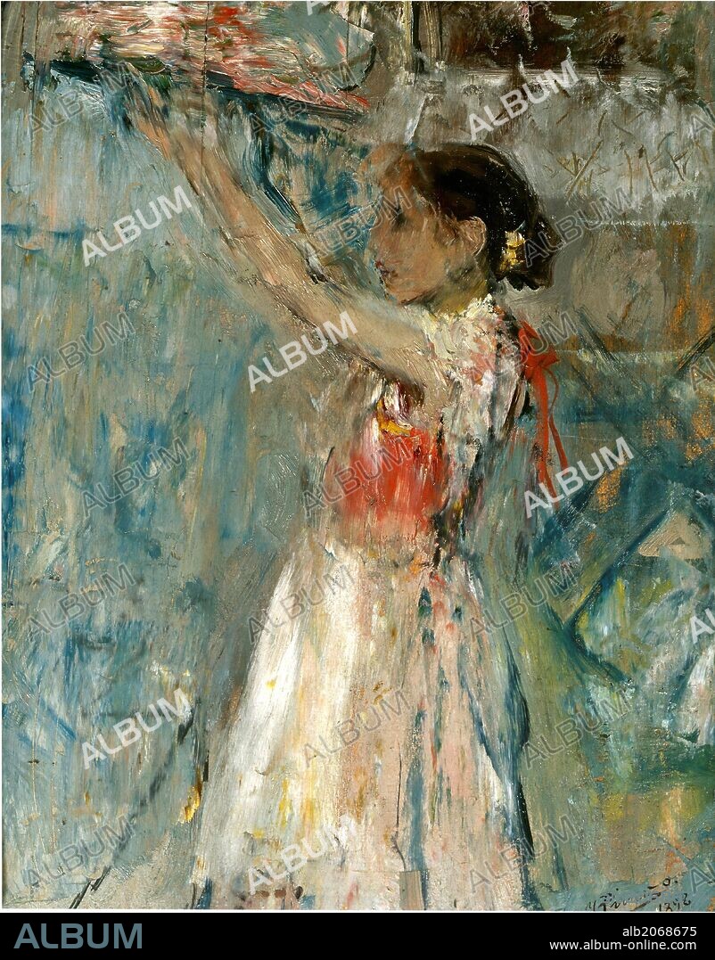 Ignacio Pinazo Camarlench / 'Offering of Flowers', 1898, Spanish School, Oil on panel, 30 cm x 24 cm, P04570.