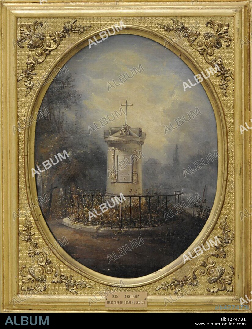 Antonio de Brugada (1804-1863). Pintor español. Mausoleo de Francisco de Goya en Burdeos, 1828. Real Academia de Bellas Artes de San Fernando. Madrid. España.