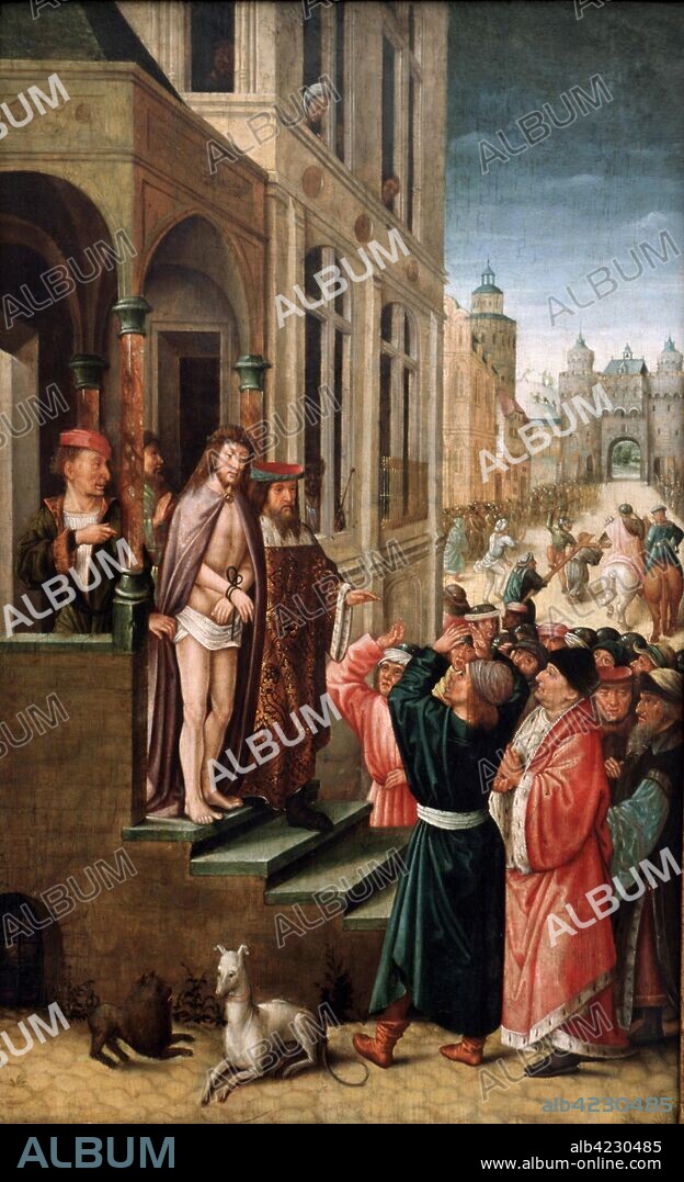 DAVID GERARD (1460-1543). DAVID, GERARDO PINTOR FLAMENCO.1460-1523 "ECCE HOMO"( PRESENTACION DE JESUS AL PUEBLO POR PONCIO PILATOS. JESUCRISTO MUSEO ACADEMIA BELLAS ARTES DE SAN FERNANDO.