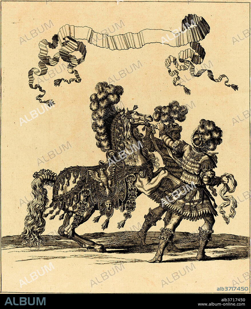 FRANçOIS CHAUVEAU. Cheval de Main et Palfreniers Romains. Medium: engraving.