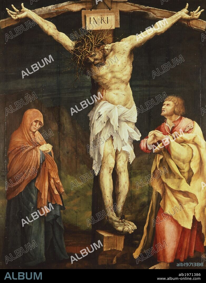 Crucifixion, 1523-1525, by Matthias Grunewald (ca 1470-1530).
