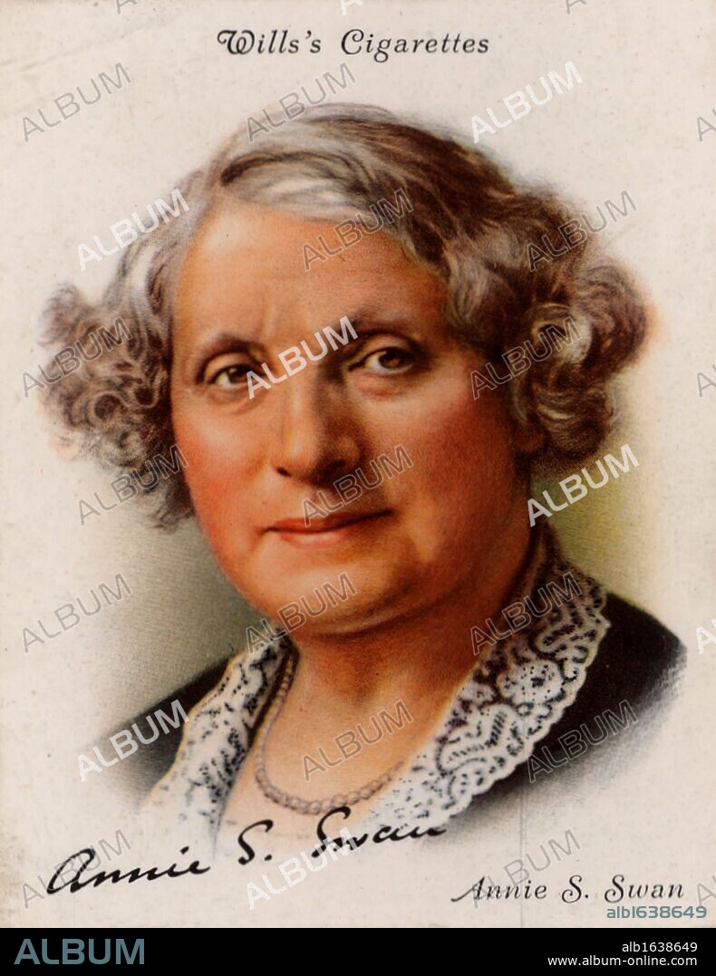 Annie S(hepherd) Swan (1859-1943) Scottish popular novelist and writer, born in Edinburgh. Produced up to 150 books between 1880 and 1926, most of which appeared between 1880 and 1900. From a series of cards of "Famous British Authors" (London, 1937). (Photo by: Universal History Archive/UIG via Getty Images).