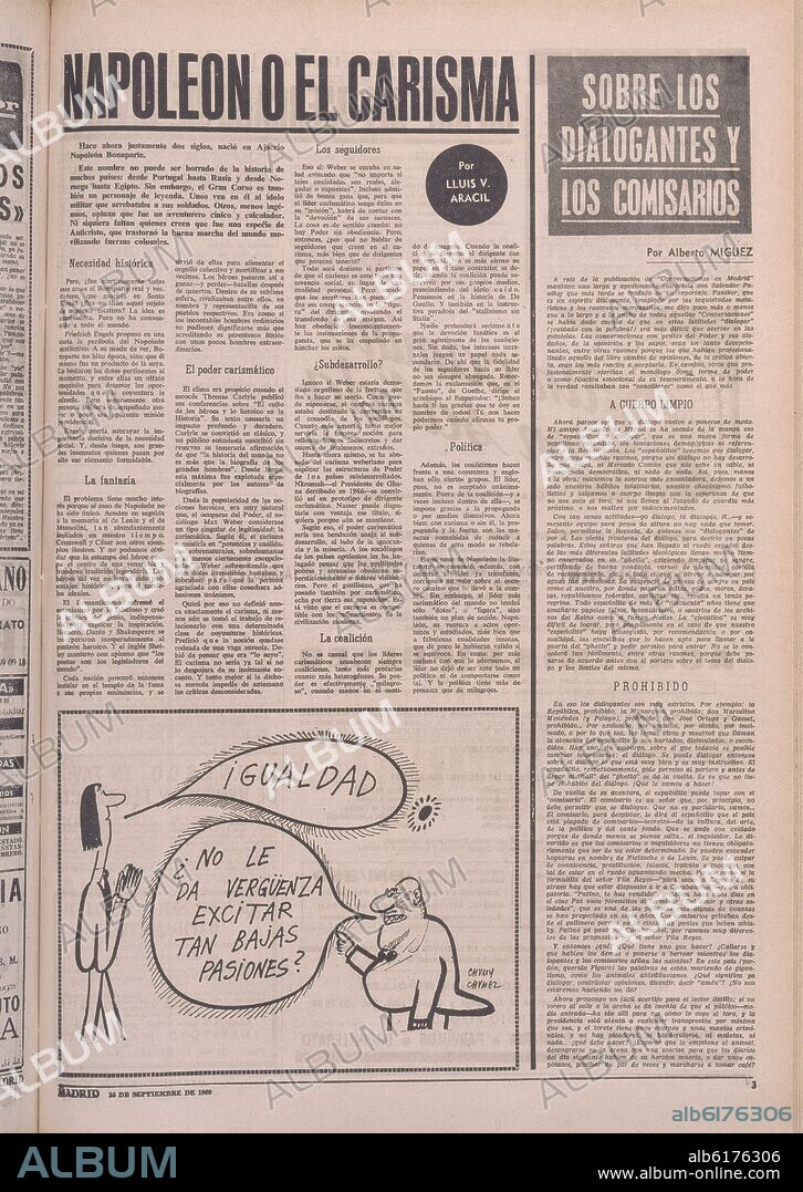 PAGINA 3 DEL DIARIO MADRID - 25/9/1969.