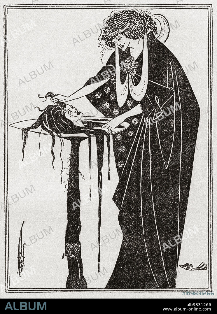 The Toilette of Salome. Illustration by Aubrey Beardsley for the English edition of Oscar Wilde's play Salome, published 1910.