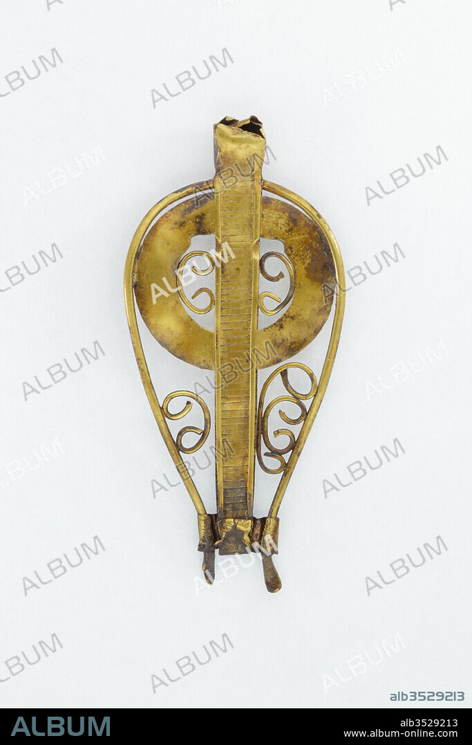 Pendant in the Shape of an Uraeus, Middle Kingdom, 2030–1650 B.C., From Egypt; Possibly from Upper Egypt, Thebes, Wadi Gabbanat el-Qurud, Tomb of the Three Foreign Wives of Thutmose III (Wadi D, Tomb 1), Electrum, H. 5.4 (2 1/8 in.); W. 2.5 cm (1 in.), The uraeus was a royal symbol of protection, as the representation of a rearing cobra could magically spit fire at the enemies of Egypt from its perch on the king's forehead. During the late Old Kingdom, as private people became identified with Osiris and thus with the king after death, some royal iconography, including the uraeus, was adapted for use by the elite.