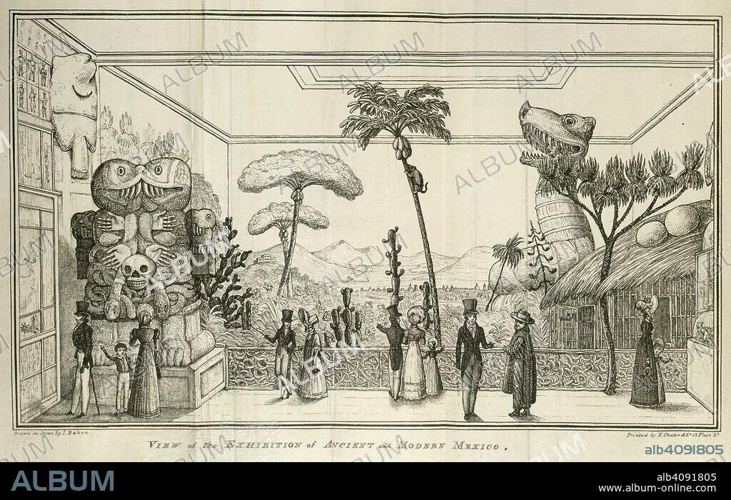 WILLIAM BULLOCK and BAKER I. View of the exhibition of ancient and modern Mexico. People attending an exhibition. A Descriptive Catalogue of the Exhibition, entitled Ancient and Modern Mexico Now open at the Egyptian Hall, etc. Printed for the Proprietors: London, [1825.]. Source: 10025.d.9.(8), title page. Language: English.