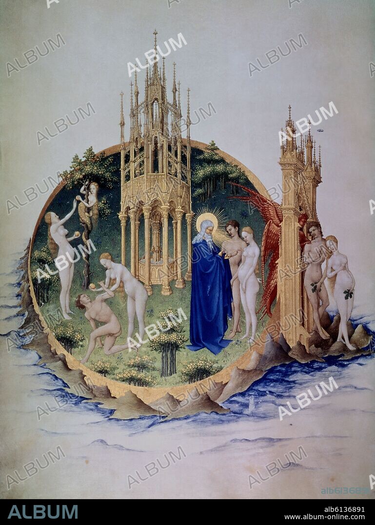 HERMANOS LIMBOURG (S XV). LIBRO DE HORAS DEL DUQUE DE BERRY-PARAISO TERRENAL - SIGLO XV.